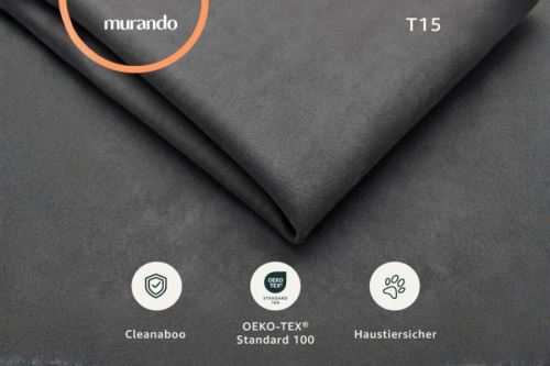 Čalouněná postel MURANA tmavě šedá - výška čela 110 cm (7)