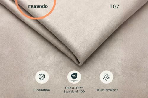 Čalouněná postel MURANA smetanová - výška čela 110 cm (5)