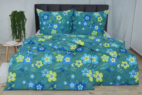 Povlečení z mikrovlákna s bavlněným efektem 4dílné RIVA petrolejové Povlečení z mikrovlákna s bavlněným efektem 4dílné RIVA petrolejové