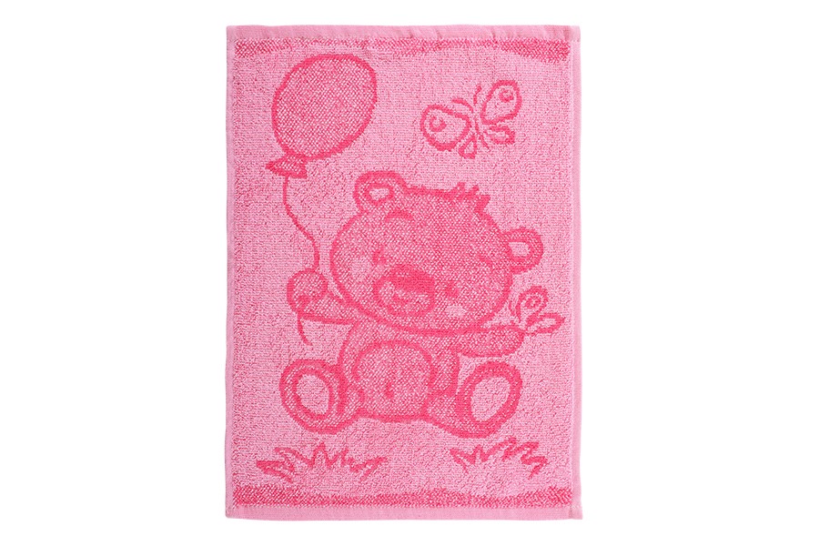 Dětský ručník MEDVÍDEK růžový