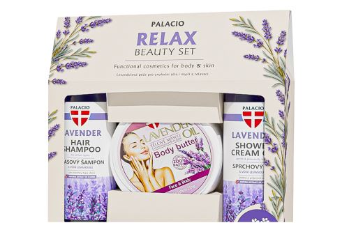 Dárková sada RELAXAČNÍ - sprcha a péče o vlasy a tělo s levandulí (1)
