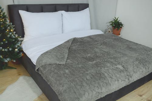 Mikroflanelová deka MODA tmavě šedá 150x200 cm (2)