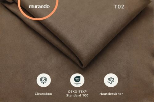 Čalouněná postel MURANA hnědá - výška čela 110 cm (5)