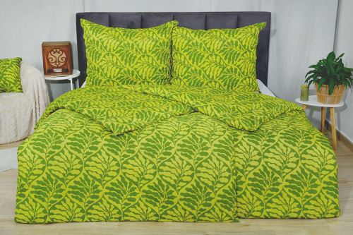 Povlečení z mikrovlákna s bavlněným efektem 4dílné LONA olivové Povlečení z mikrovlákna s bavlněným efektem 4dílné LONA olivové