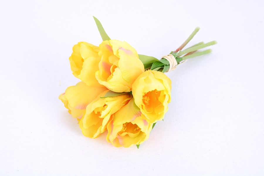Svazek umělých květin TULIPÁNY žlutý 2
