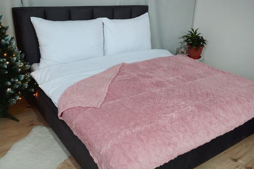 Mikroflanelová deka MODA starorůžová 150x200 cm (2)