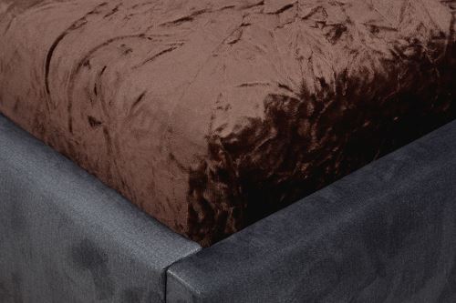 Mikroplyšové prostěradlo MOA 180x200 cm hnědé