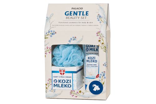 Dárková sada PEČUJÍCÍ - péče o pleť a pokožku s kozím mlékem + žínka zdarma (2)